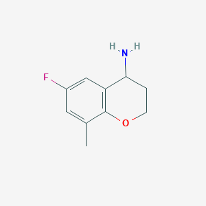 molecular formula C10H12FNO B7978791 6-Fluoro-8-methylchroman-4-amine 