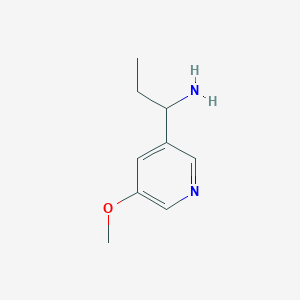 molecular formula C9H14N2O B7978793 1-(5-Methoxy-3-pyridyl)propylamine 