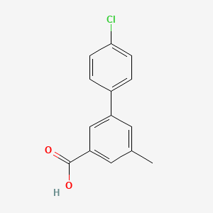 molecular formula C14H11ClO2 B7978817 3-(4-Chlorophenyl)-5-methylbenzoic acid 