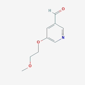 molecular formula C9H11NO3 B7978826 5-(2-Methoxyethoxy)pyridine-3-carbaldehyde 