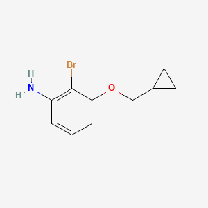 molecular formula C10H12BrNO B7978855 2-Bromo-3-(cyclopropylmethoxy)aniline 