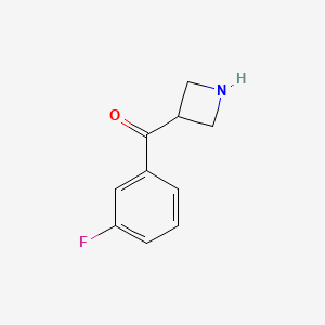 molecular formula C10H10FNO B7978888 Azetidin-3-yl(3-fluorophenyl)methanone 