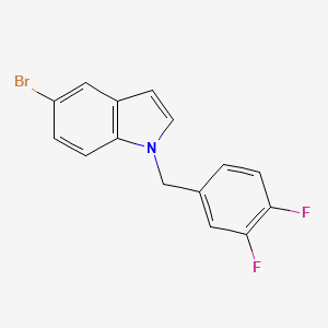 molecular formula C15H10BrF2N B7978909 5-Bromo-1-(3,4-difluorobenzyl)-1H-indole 