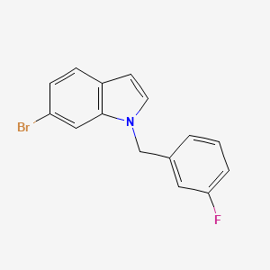 molecular formula C15H11BrFN B7978932 6-bromo-1-(3-fluorobenzyl)-1H-indole 