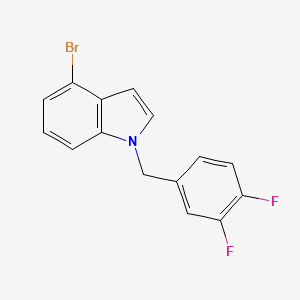 molecular formula C15H10BrF2N B7978957 4-Bromo-1-(3,4-difluorobenzyl)-1H-indole 