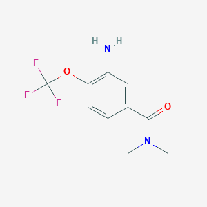 molecular formula C10H11F3N2O2 B7978975 3-Amino-N,N-dimethyl-4-(trifluoromethoxy)benzamide 