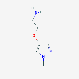 molecular formula C6H11N3O B7978984 2-((1-Methyl-1H-pyrazol-4-yl)oxy)ethanamine 