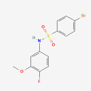 molecular formula C13H11BrFNO3S B7979042 4-Bromo-N-(4-fluoro-3-methoxyphenyl)benzenesulfonamide 