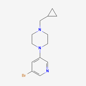 molecular formula C13H18BrN3 B7979066 1-(5-Bromopyridin-3-yl)-4-(cyclopropylmethyl)piperazine 