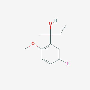 molecular formula C11H15FO2 B7979078 2-(3-Fluoro-6-methoxyphenyl)-2-butanol 