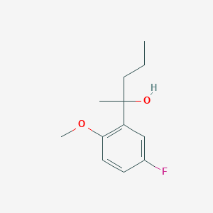 molecular formula C12H17FO2 B7979087 2-(3-Fluoro-6-methoxyphenyl)-2-pentanol 