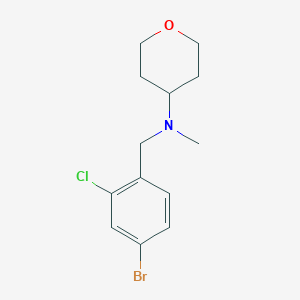 molecular formula C13H17BrClNO B7979094 N-(4-Bromo-2-chlorobenzyl)-N-methyltetrahydro-2H-pyran-4-amine 
