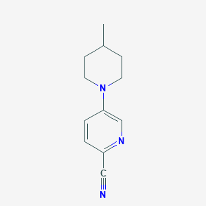 molecular formula C12H15N3 B7979130 5-(4-Methylpiperidin-1-yl)picolinonitrile 