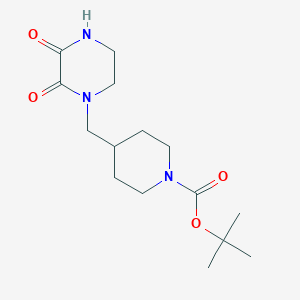 molecular formula C15H25N3O4 B7979172 Tert-butyl 4-[(2,3-dioxopiperazin-1-yl)methyl]piperidine-1-carboxylate 