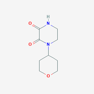 molecular formula C9H14N2O3 B7979178 1-tetrahydro-2H-pyran-4-yltetrahydro-2,3-pyrazinedione 
