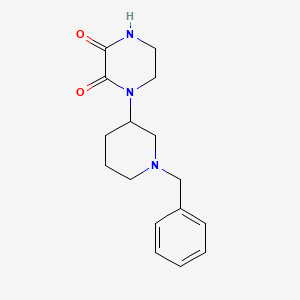 molecular formula C16H21N3O2 B7979184 1-(1-Benzyl-3-piperidyl)tetrahydro-2,3-pyrazinedione 