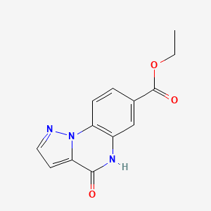 molecular formula C13H11N3O3 B7979216 Ethyl 4-oxo-4,5-dihydropyrazolo[1,5-a]quinoxaline-7-carboxylate 