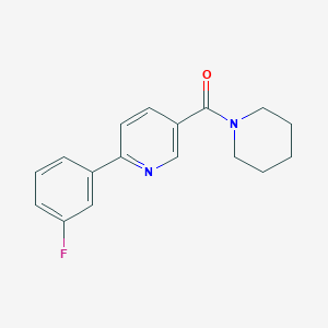 molecular formula C17H17FN2O B7979221 2-(3-Fluorophenyl)-5-(piperidin-1-ylcarbonyl)pyridine 