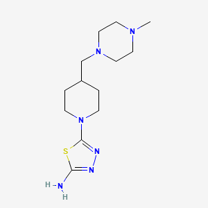 5-{4-[(4-Methylpiperazino)methyl]piperidino}-1,3,4-thiadiazol-2-amine