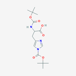 molecular formula C16H25N3O6 B7979290 Boc-D-His(Boc)-OH benzene solvate 