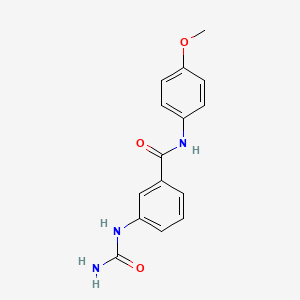 3-(carbamoylamino)-N-(4-methoxyphenyl)benzamide