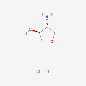 molecular formula C4H10ClNO2 B7979355 TRANS-4-AMINOTETRAHYDROFURAN-3-OL HCl 