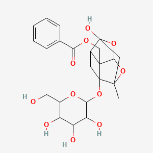 [1a-(Hexopyranosyloxy)-5-hydroxy-2-methyltetrahydro-1H-2,5-methano-3,4-dioxacyclobuta[cd]pentalen-5b(3aH)-yl]methyl benzoate