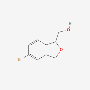 molecular formula C9H9BrO2 B7979434 (5-Bromo-1,3-dihydro-2-benzofuran-1-yl)methanol 