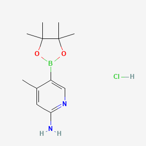 4-Methyl-5-(4,4,5,5-tetramethyl-1,3,2-dioxaborolan-2-yl)-2-pyridinamine hydrochloride