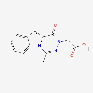 molecular formula C13H11N3O3 B7979511 (4-methyl-1-oxo[1,2,4]triazino[4,5-a]indol-2(1H)-yl)acetic acid 