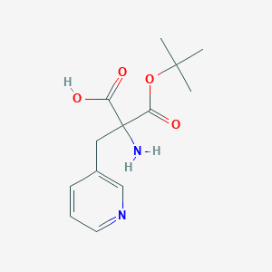 molecular formula C13H18N2O4 B7979561 3-(2-Amino-3-tert-butoxy-2-carboxy-3-oxopropyl)pyridine 