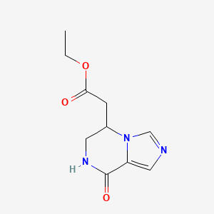 molecular formula C10H13N3O3 B7979583 Ethyl 2-(8-oxo-5,6,7,8-tetrahydroimidazo[1,5-a]pyrazin-5-yl)acetate 