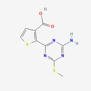 2-[4-Amino-6-(methylthio)-1,3,5-triazin-2-yl]thiophene-3-carboxylic acid