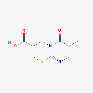 molecular formula C9H10N2O3S B7979618 7-methyl-6-oxo-3,4-dihydro-2H,6H-pyrimido[2,1-b][1,3]thiazine-3-carboxylic acid 