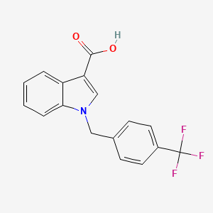molecular formula C17H12F3NO2 B7979623 1-[4-(trifluoromethyl)benzyl]-1H-indole-3-carboxylic acid 