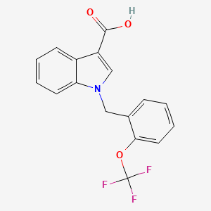 molecular formula C17H12F3NO3 B7979629 1-[2-(trifluoromethoxy)benzyl]-1H-indole-3-carboxylic acid 