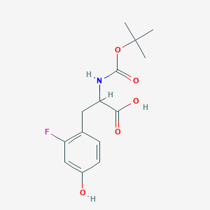molecular formula C14H18FNO5 B7979684 2-tert-Butoxycarbonylamino-3-(2-fluoro-4-hydroxyphenyl)propionic acid 