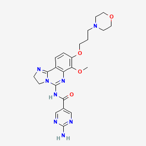 2-amino-N-[7-methoxy-8-(3-morpholin-4-ylpropoxy)-2,3-dihydroimidazo[1,2-c]quinazolin-5-yl]pyrimidine-5-carboxamide