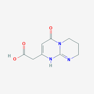 2-(4-oxo-1,6,7,8-tetrahydropyrimido[1,2-a]pyrimidin-2-yl)acetic acid