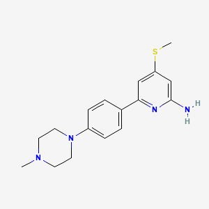 6-[4-(4-Methyl-1-piperazinyl)phenyl]-4-(methylsulfanyl)-2-pyridinamine