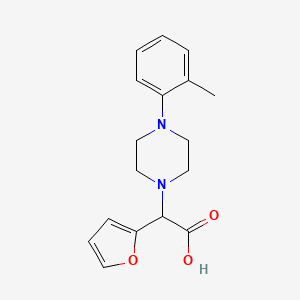 molecular formula C17H20N2O3 B7979781 2-(Furan-2-yl)-2-[4-(2-methylphenyl)piperazin-1-yl]acetic acid 