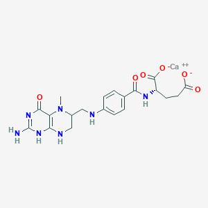 calcium;(2S)-2-[[4-[(2-amino-5-methyl-4-oxo-1,6,7,8-tetrahydropteridin-6-yl)methylamino]benzoyl]amino]pentanedioate