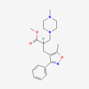 Methyl 3-(5-methyl-3-phenyl-4-isoxazolyl)-2-[(4-methyl-1-piperazinyl)methyl]propanoate