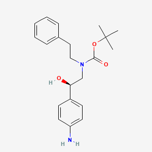 molecular formula C21H28N2O3 B7979849 (R)-tert-Butyl 4-aminophenethyl(2-hydroxy-2-phenylethyl)carbamate 