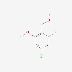 molecular formula C8H8ClFO2 B7979867 (4-Chloro-2-fluoro-6-methoxyphenyl)methanol 