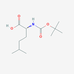 molecular formula C12H23NO4 B7979959 (R)-2-((tert-Butoxycarbonyl)amino)-5-methylhexanoic acid 