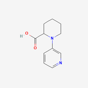 molecular formula C11H14N2O2 B7979975 1-(Pyridin-3-yl)piperidine-2-carboxylic acid 