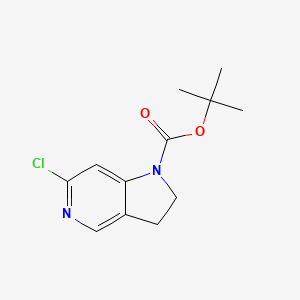 molecular formula C12H15ClN2O2 B7979980 tert-Butyl 6-chloro-2,3-dihydro-1H-pyrrolo[3,2-c]pyridine-1-carboxylate 