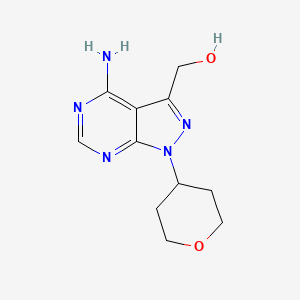 [4-Amino-1-(tetrahydropyran-4-yl)-1H-pyrazolo[3,4-d]pyrimidin-3-yl]methanol