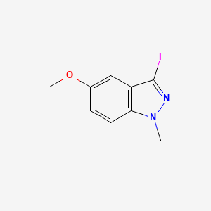 molecular formula C9H9IN2O B7980030 3-Iodo-5-methoxy-1-methyl-1H-indazole 